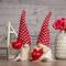 13" Lighted Girl Valentine's Day Gnome With Love Heart